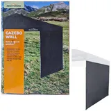 Seitenwand für Pavillon 300 x 200 cm Seitenteil mit Reißverschluss anthrazit
