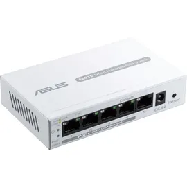 Asus ExpertWiFi EBP15 5-Port GbE Smart Managed PoE+ Switch (4 PoE+ Ports, 60W, unterstützt Power over Ethernet Weiß