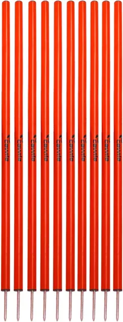 Cawila Slalom L 10Stk d33mm 160cm&13cm Spitz Rot