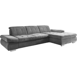 Ecksofa DIE PLANBAR "MP-IN17004 L-Form", grau, B:331cm H:84cm T:124cm, 100% Polyester, Sofas, wahlweise mit Funktion, Federkern