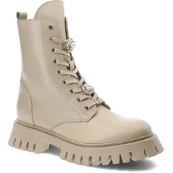 Beige Stiefeletten Chebello Reißverschluss-Schuhe, 40