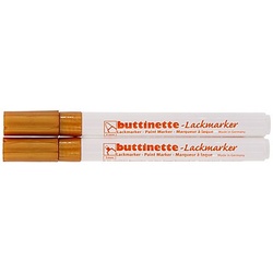 buttinette Lackmarker, gold, 2 Stifte