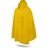 normani Regenponcho Regenponcho Cherrapunji Fahrradponcho mit Kapuze - 12000 mm Wassersäule - 3MTM-Reflektor braun|gelb S/M