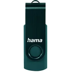 Hama USB-Stick Rotate", USB 3.0, 128GB, 90MB/s, Petrolblau"