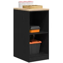 vidaXL Garagen-Aufbewahrungsschrank Schwarz Massivholz Kiefer