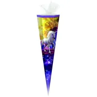 Verpackungsmittel GmbH Schultüte / Zuckertüte / 85cm / eckig / "Magic Einhorn"