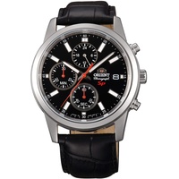 Orient Herren Analog Automatik Uhr mit Leder Armband FKU00004B0