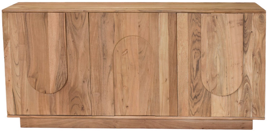 Buffet en bois massif gravé 3 portes L160 cm ARK