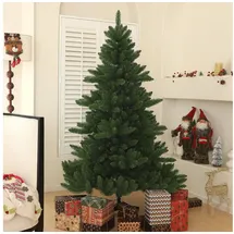 Homcom Künstlicher Weihnachtsbaum 180 cm, Breiter künstlich Tannenbaum mit 880 Spitzen Christbaum mit faltbar Stahlfuß Weihnachtsdeko inkl. Metallständer für drinnen