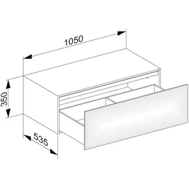 Keuco Edition 11 Sideboard 105 x 35 x 53,5 cm Trüffel