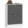 Akord Schuhschrank 60 x 80 x 20 cm 2 Schuhkipper Weiß/Grau