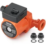 Vevor Heizungspumpe 4 m Förderhöhe, 220 V, 72 W, 50 l/min, Warmwasser-Umwälzpumpe, 1-1/2 Zoll NPT-Gewinde, 3-Gang-Umwälzpumpe, IP44 leiser Betrieb, Umwälzpumpe für Warmwasserbereitersystem im Haus