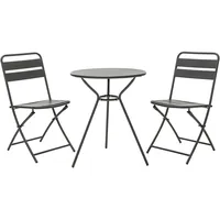 Dehner Balkonset Oslo, 3-teilig, Anthrazit