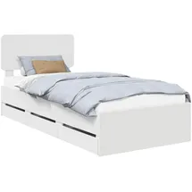 vidaXL Modernes Bett 100 x 200 cm Weiß