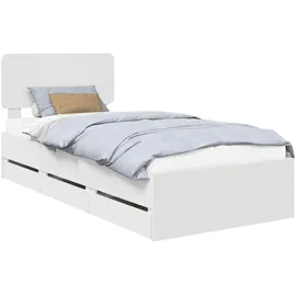 vidaXL Modernes Bett 100 x 200 cm Weiß