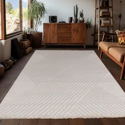 Teppich AYYILDIZ TEPPICHE "SAHARA 1115", beige, B:160cm H:12mm L:230cm, Polypropylen, Teppiche, Läufer / Pflegeleicht / Strapazierfähig / Trend Colors/ Wohnzimmer