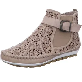 Gemini Damen Stiefelette Leder Cutouts floral Muster 382019-19, Größe:41 EU, Farbe:Mehrfarbig - 41