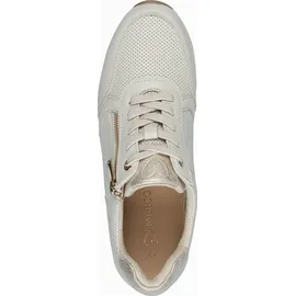 Marco Tozzi Damen Sneaker flach mit Reißverschluss Vegan, Beige 38 EU