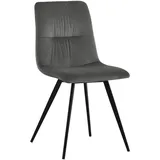Carryhome Stuhl, Grau, Metall, Textil, Flachrohr, 45x88x54.5 cm, Esszimmer, Stühle, Esszimmerstühle, Vierfußstühle