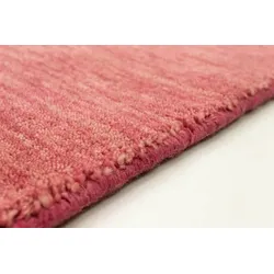 Morgenland Gabbeh Teppich - Indus - Uni - rosa - 300 x 80 cm - läufer