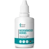 Animal Supply Wurm-Kraut Liquid Tropfen flüssig 50ml, Wurmkur sekundierend für alle Haustiere, Hund, Katze, natürliche Rezeptur, Wurmmittel sekundierend, kein Anthelminthikum