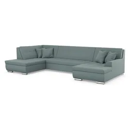 DOMO collection Wohnlandschaft U-Form Polyester 3-Sitzer Mint