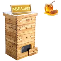 Vevor Bienenstock, 40 Rahmen, Zander Beute, mit Bienenwachs beschichtetes Zedernholz, 2 tiefe + 2 mittelgroße Bienenkästen,