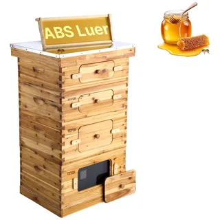 Vevor Bienenstock, 40 Rahmen, Zander Beute, mit Bienenwachs beschichtetes Zedernholz, 2 tiefe + 2 mittelgroße Bienenkästen,