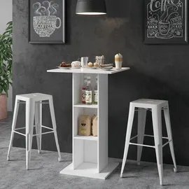 Vicco Bartisch Rodeo Bartresen Stehtisch Tisch Tresentisch Loungetisch Weiß,