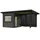 Palmako Sauna Sanna 490 x 210 cm Lackiert Grau-Anthrazit FSC®