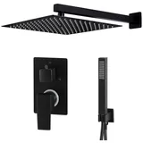 vidaXL Duschsystem Edelstahl 201 Schwarz - Vidaxl