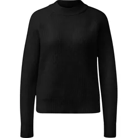 QS Melierter Pullover Schwarz XXL