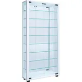 VCM Glasvitrine Vitrosa Maxi 59 x 115 x 18 cm Weiß