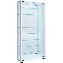 VCM Glasvitrine Vitrosa Maxi 59 x 115 x 18 cm Weiß