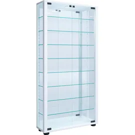 VCM Glasvitrine Vitrosa Maxi 59 x 115 x 18 cm Weiß