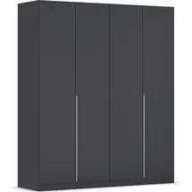 Rauch »Kleiderschrank Schrank Garderobe AGORDO TOPSELLER Schlafzimmer«, (in zwei Griff-Farben mit Dekor- oder Hochglanzfront), durchdachte Innenausstattung, in 6 Breiten und 2 Höhen MADE IN GERMANY, grau (graumetallic), B:181cm H:210cm T:54cm,