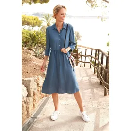 GOLDNER Blusenkleid Hemdblusenkragen Blau 50