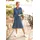 GOLDNER Blusenkleid Hemdblusenkragen Blau 50