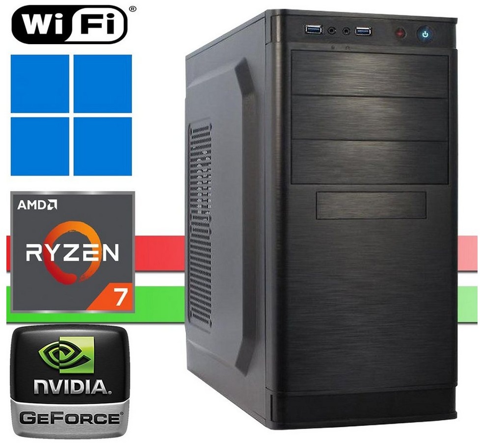 X-HARDWARE X-Power Computer 8x 4.00Ghz, 16GB, 512GB SSD, bis zu 4TB HDD Business-PC (AMD Ryzen 7 4700S, Nvidia GeForce GT710 2GB GDDR5, 16 GB RAM, 0 GB HDD, 512 GB SSD, Luftkühlung, Windows 11 Professional, WiFi) 0 GB