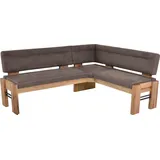 K+W Komfort & Wohnen "Floyd", braun (braun 75, balkeneiche natur), H:90cm T:63cm, 520: Microfaser, 100% Polyester; 760: Microfaser, 100% Polyester, Sitzbänke, Eckbank, Stauraumbank, langer Schenkel rechts oder links in 2 Qualitäten