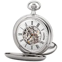 Regent Taschenuhr P-701, Uhrwerk skelettiert silberfarben