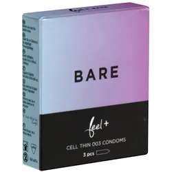 «Bare» dünne Kondome für ein Gefühl fast völliger Nacktheit (3 Kondome) 3 St