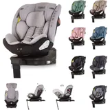 Chipolino Kindersitz Tourino i-Size (40-150cm) Isofix, höhenverstellbar, drehbar hellgrau