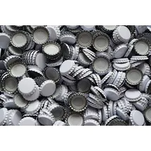 Dekohelden24 1000 Kronkorken, Kronkorken, Metall - Kronkorken, Kronkorken zum selber abfüllen, Kronkorken für Standardflaschen, lebensmittelecht, in weiß.