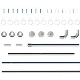 Aquabad Duschvorhangstange 90 x 175 cm Chrom