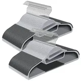 Songmics Kleiderbügel Kunststoff, 50er Set, Bügel mit U-förmiger Öffnung, platzsparend, 0,5 cm dick, 41,5 cm breit, um 360° drehbarer Haken, hellgrau-dunkelgrau CRP41G-50