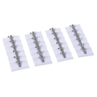 Europel Namenschild mit Kombiklemme 75x40mm & 24 Stück transparent
