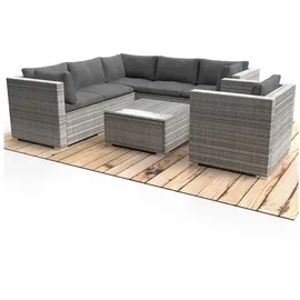 Brast Polyrattan Lounge Set Harmony Grau