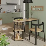 Vicco Küchentisch Freetown 110 x 50 cm Eiche/Schwarz