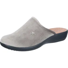 FLY FLOT Damen Pantoffel Hausschuh mit samtig weicher Haptik und Lederdecksohle, Größe:40 EU, Farbe:Beige - 40